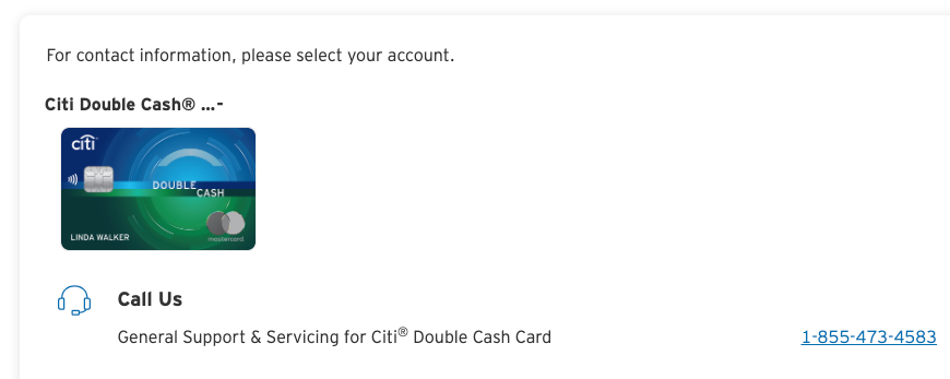 Citi Double Cash Contact Information